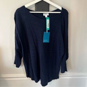 Market & Spruce Navy Blue Crew Neck Sweater